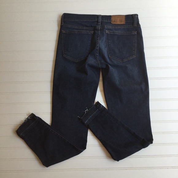 J. Crew Toothpick Skinny Ankle Frayed Hem Jeans - Picture 5 of 8